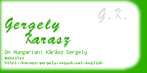gergely karasz business card