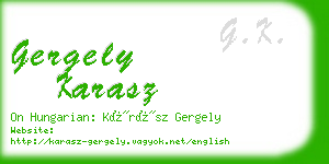 gergely karasz business card